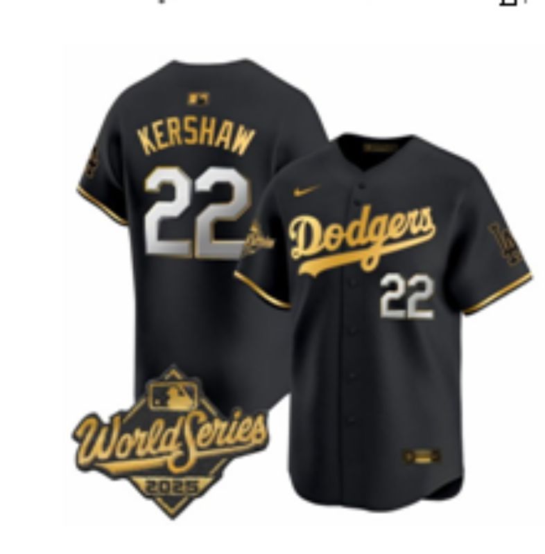 Men 2026 Los Angeles Dodgers #22 Kershaw black Game Nike MLB Jersey 001->los angeles dodgers->MLB Jersey